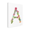 Trademark Fine Art Farida Zaman 'Floral Alphabet Letter I' Canvas Art, 14x19 WAP10132-C1419GG